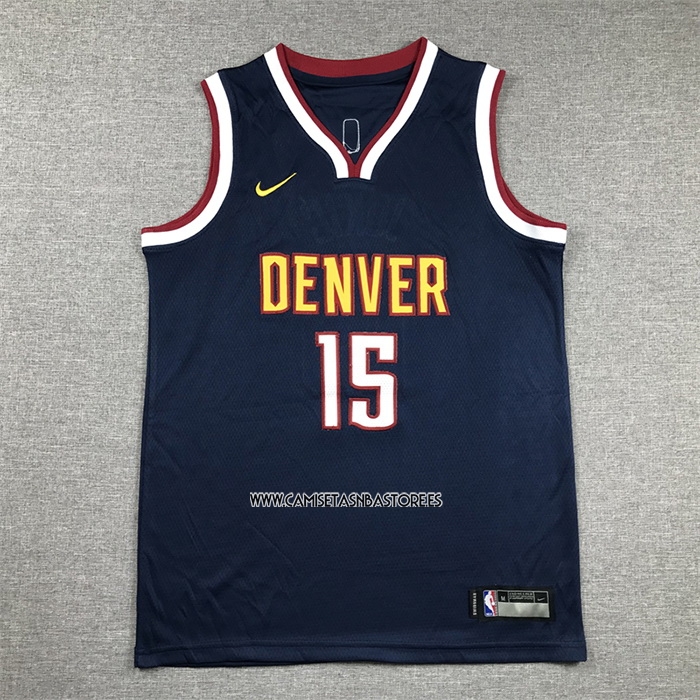 Nikola Jokic NO 15 Camiseta Nino Denver Nuggets Icon 2020-21 Azul